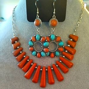 Necklace and earrings